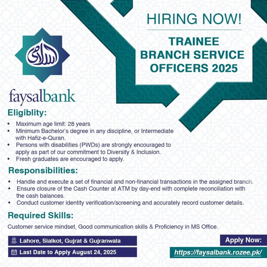Faysal Bank Jobs
