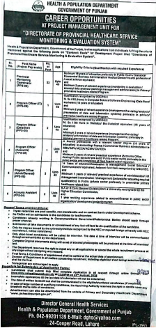Health and Population Department Jobs 2025 – Apply Online (529+ Vacancies)